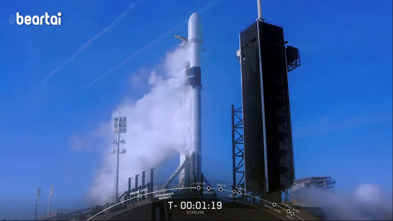 SpaceX กำลังปล่อยดาวเทียม Starlink ชุดที่ 6