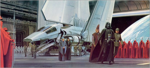 ภาพวาดงานออกแบบการสร้างของ Ralph McQuarrie