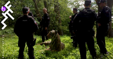 ตำรวจพร้อมอาวุธครบมือและเฮลิคอปเตอร์ เข้าป่าล่าเสือโคร่งตามที่ได้รับแจ้ง ที่แท้เป็นรูปปั้นเสือ