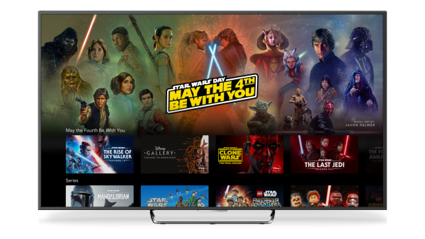 ภาพ Banner หน้าจอ Disney+ วันนี้สำหรับแฟน ๆ ที่จะเข้าไปชมสตรีมมิงหนัง Star Wars