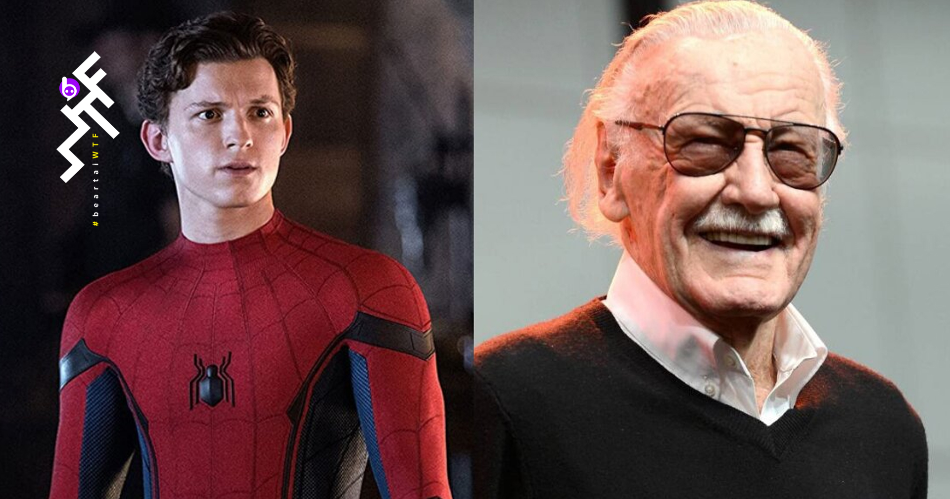 Stan Lee and Tom Holland