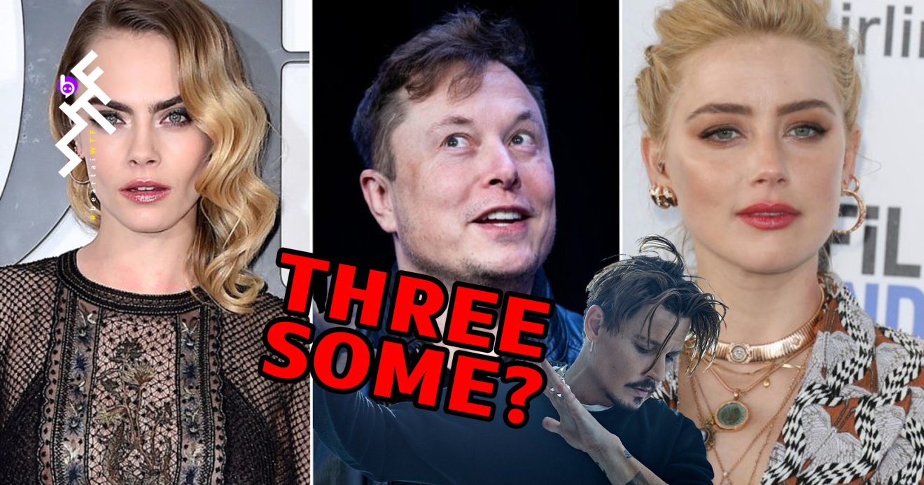 Threesome?: Elon Musk, Amber Heard and Cara Delevingne