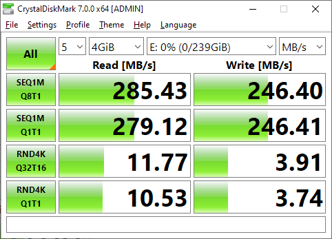 ความเร็วในการเทสต์ Kingston Canvas React Plus ผ่าน MobileLite Plus microSD Reader