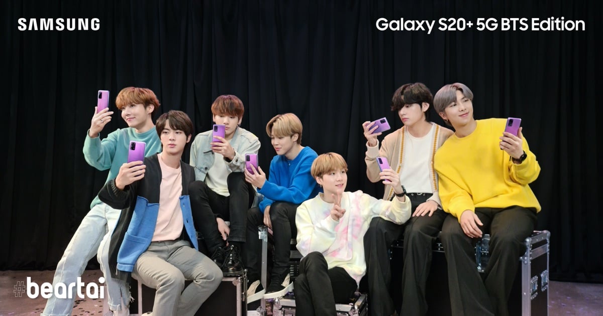 แฟนจับได้ BTS เผลอทวีตผ่าน iPhone หลังเพิ่งโฆษณาให้ Galaxy S20+ BTS Edition