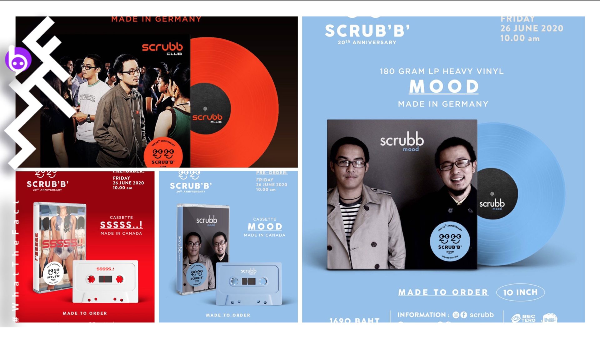 scrubb ฉลองครบรอบ 20 ปี ปล่อยคอลเล็กชัน Tape และ Vinyl ที่แฟนตัวจริงต้องไม่พลาด !!