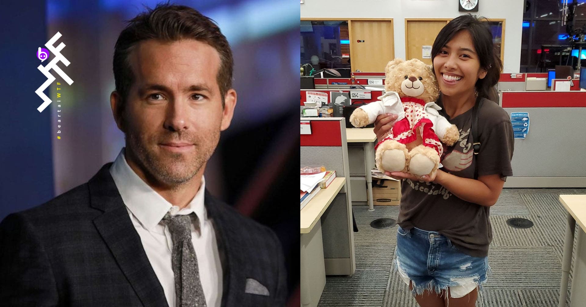 พระเอกตัวจริง Ryan Reynolds ช่วยตามหาตุ๊กตาหมีของสาวแคนาดาที่บันทึก “เสียงสุดท้ายของแม่” เอาไว้