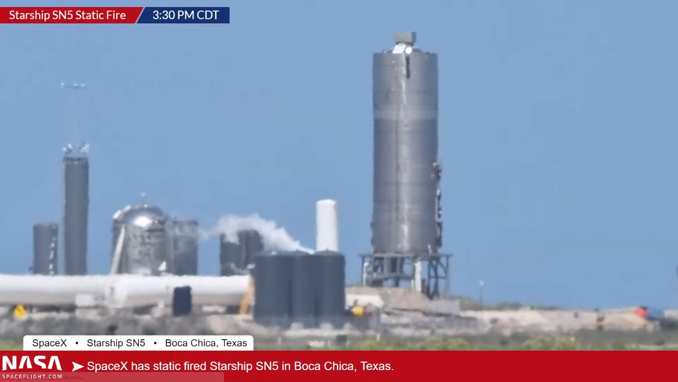 SpaceX ได้รับอนุญาตจาก FAA ทดสอบการบินต้นแบบ Starship SN5 หลังผ่าน Static Fire