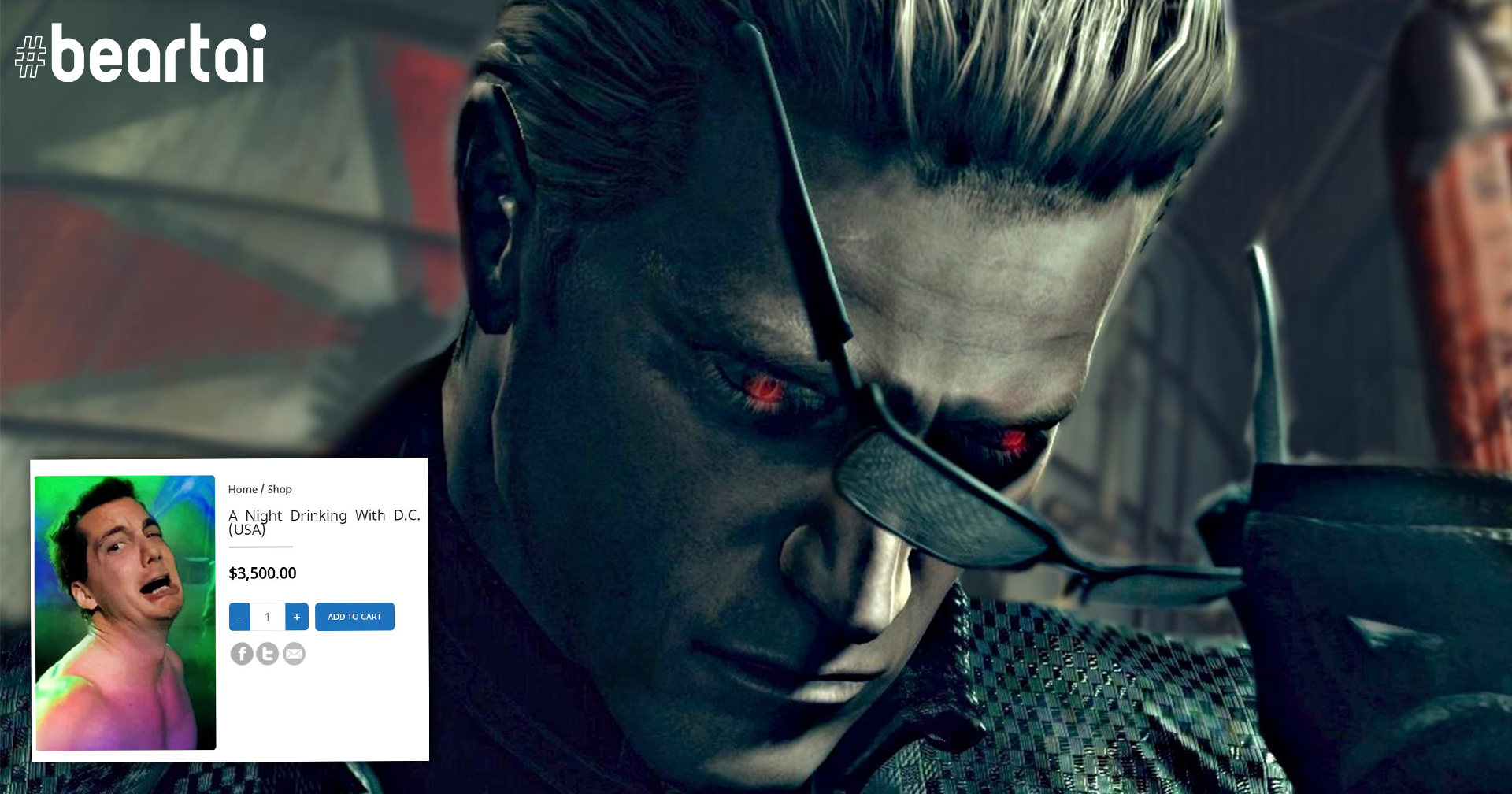 สนไหมเกมเมอร์? ผู้ให้เสียง Wesker รับจ้างเป็นเพื่อนร่วมทานดินเนอร์ในราคา 100,000 บาท!