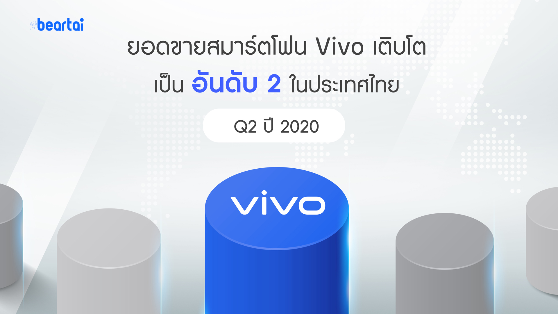 Vivo ครองยอดขายสมาร์ตโฟนในไทย อันดับ 2  Q2 ปี 2020