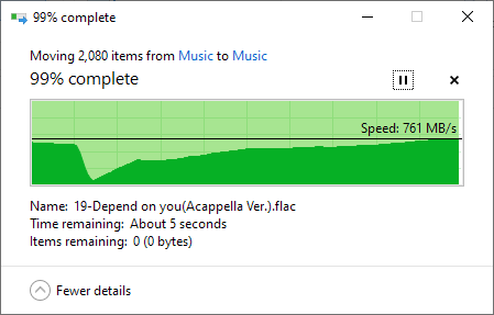 ความเร็วในการโอนไฟล์ของ WD My Passport SSD