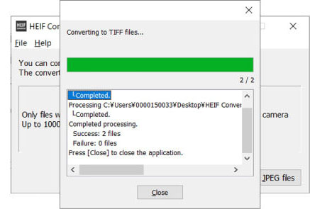 HEIF to JPEG/TIFF File Converter