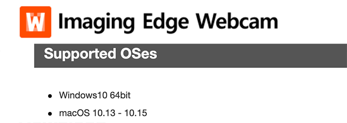 Imaging Edge Webcam