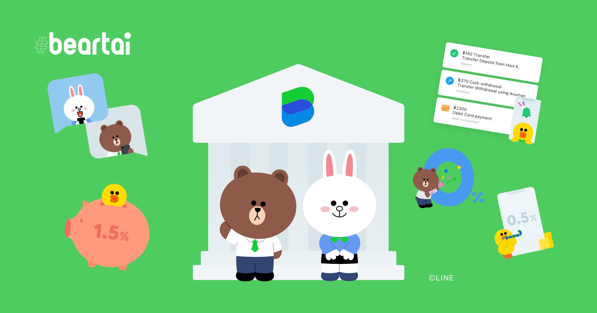 เปิดตัว LINE BK โอน ออม ยืม จ่าย ได้ง่าย ๆ ในแอป LINE เปิดยุค Social Banking