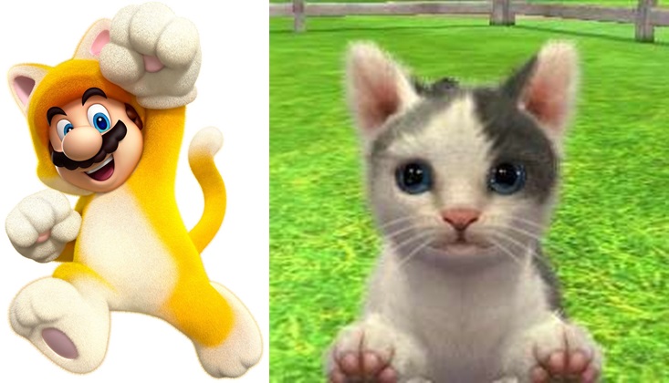Cat Mario จากเกม Super Mario 3D World กับ Nintendogs + Cats