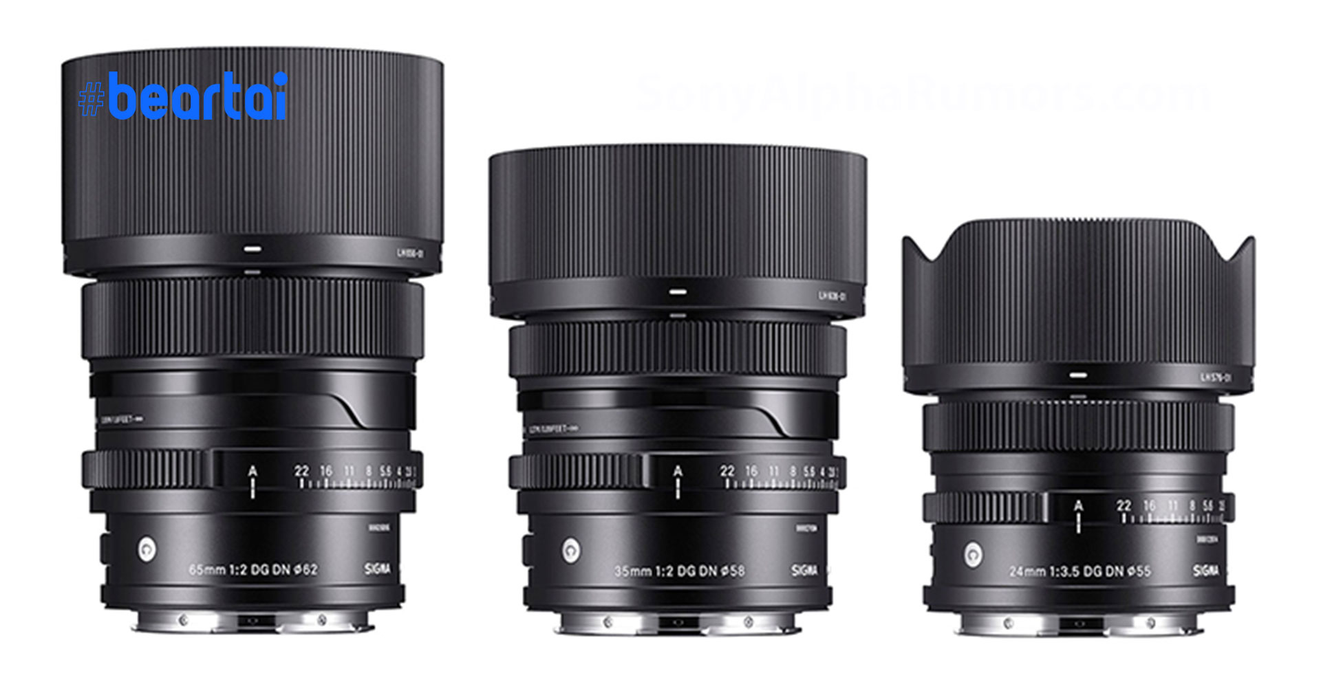 หลุดภาพเลนส์ใหม่ก่อนเปิดตัว Sigma 24mm f/3.5, 35mm f/2.0 และ 65mm f/2.0 DG DN