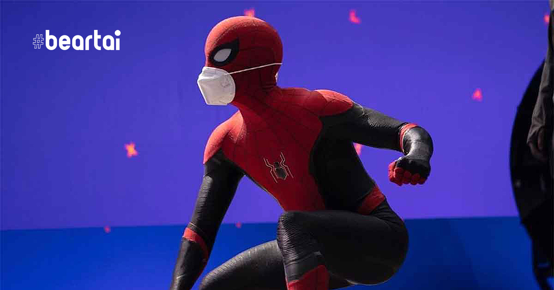 Spider-Man สวมหน้ากาก “ป้องกันโควิด” ในภาพใหม่จากกองถ่าย Spider-Man 3