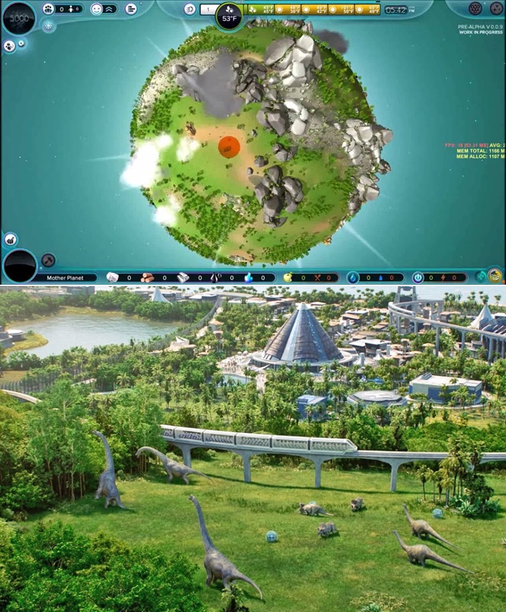 Godus 
Jurassic World Evolution 