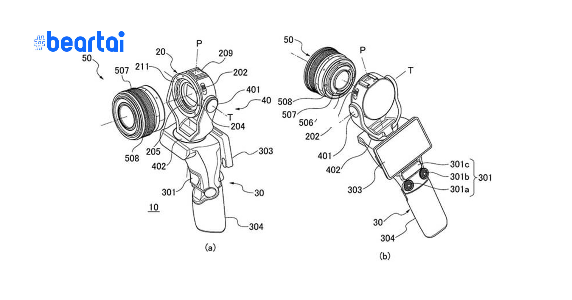 สิทธิบัตรใหม่ กล้อง Canon เปลี่ยนเลนส์ได้ติด Gimbal ที่คล้ายกับตัว DJI OSMO!
