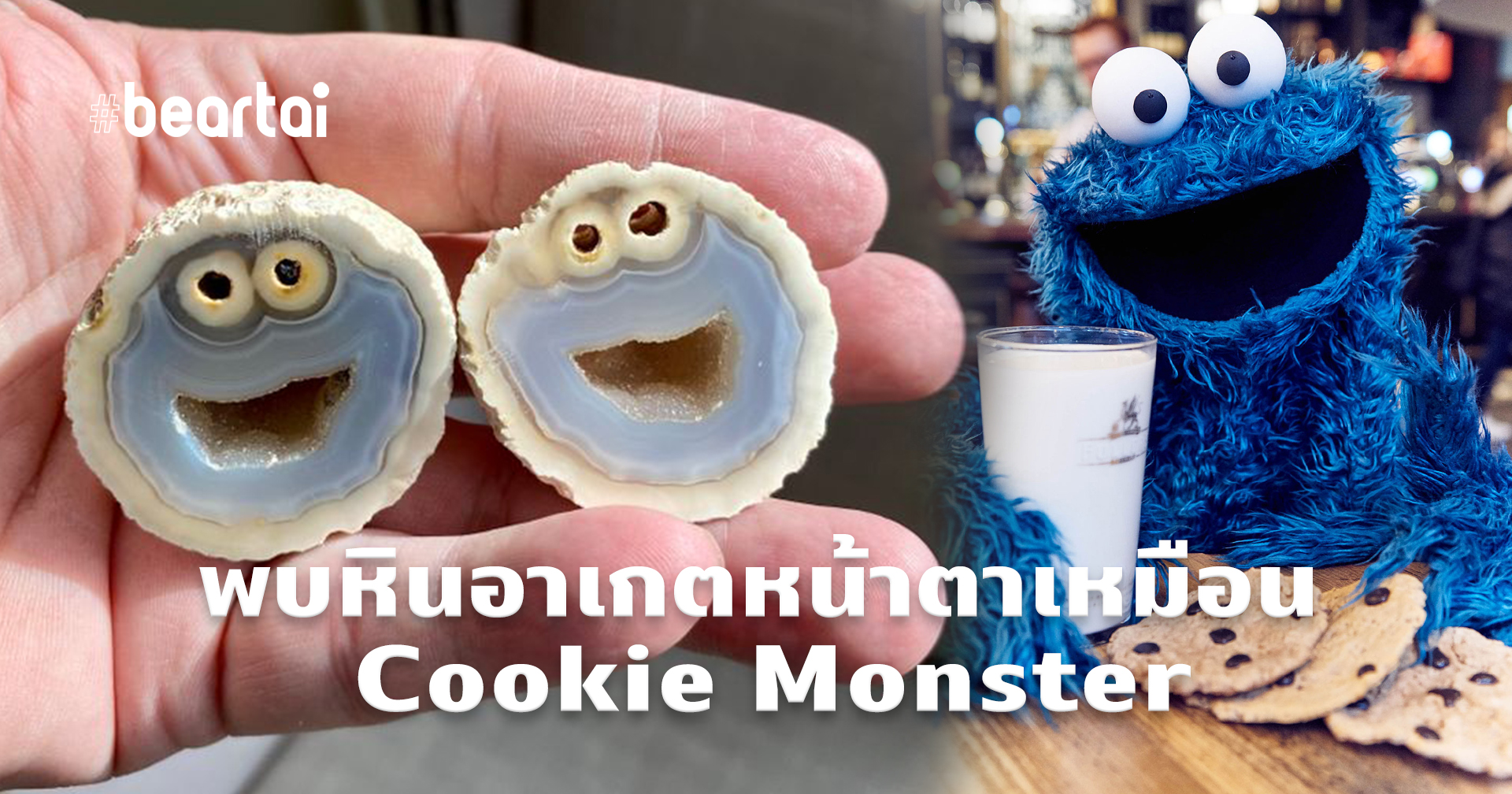 พบหินอาเกตภูเขาไฟหายาก หน้าตาเหมือน Cookie Monster