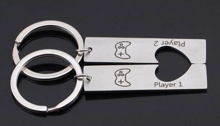 Player 1 and Player 2 Keychains 