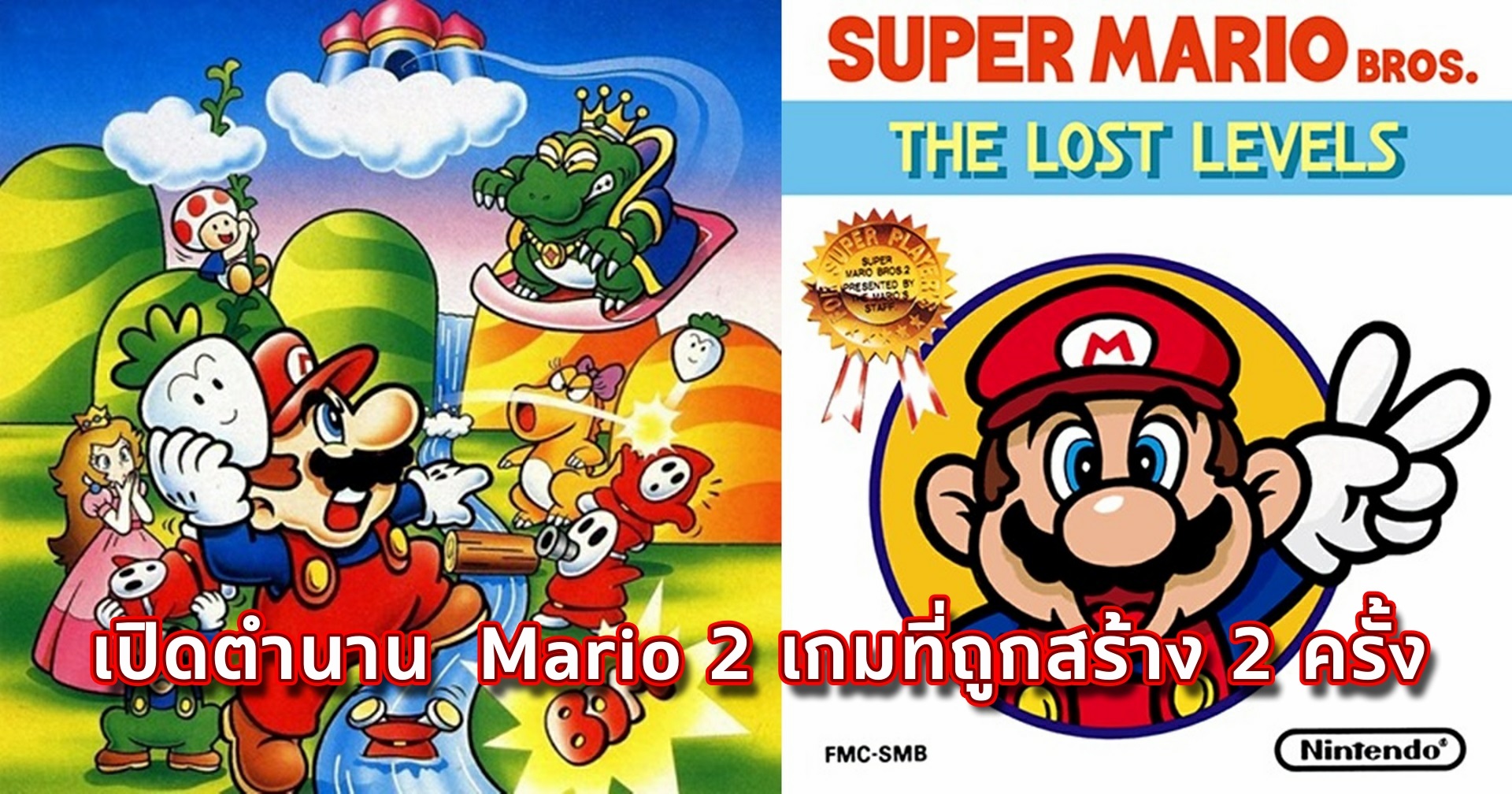 บทความเปิดตำนาน Super Mario 2 เกมมาริโอที่มีสองภาค