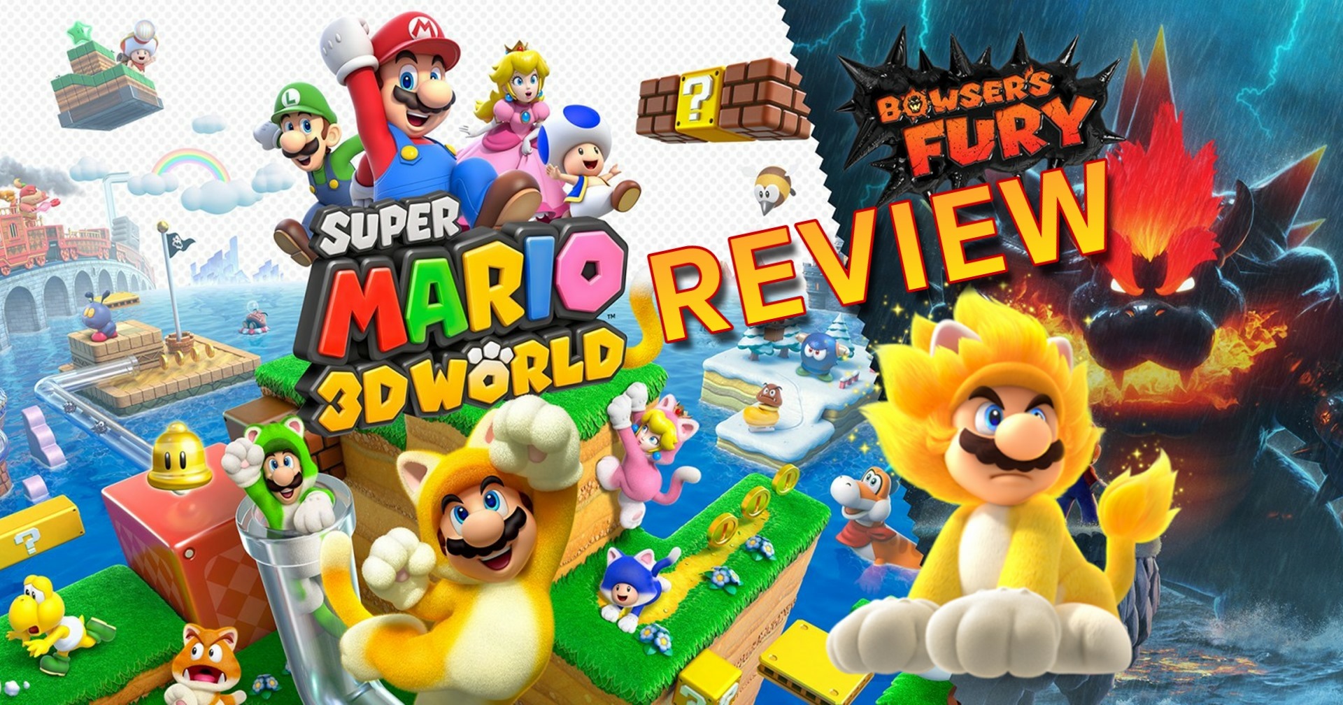 รีวิวเกม Super Mario 3D World + Bowser’s Fury มาริโอซูเปอร์ไซย่า ปะทะ คุปป้ายักษ์