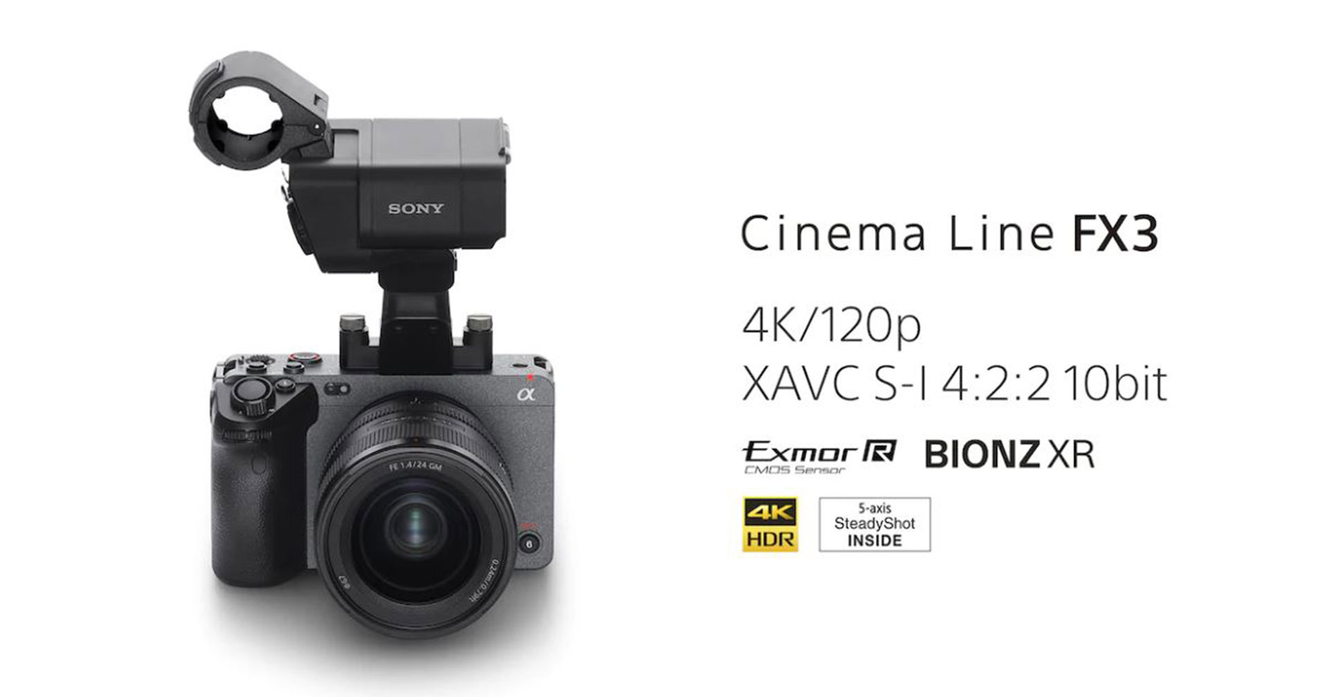 เปิดตัว Sony FX3 กล้อง full-frame Cinema Line น้องเล็ก 4K 120FPS สเปกคล้าย A7sIII