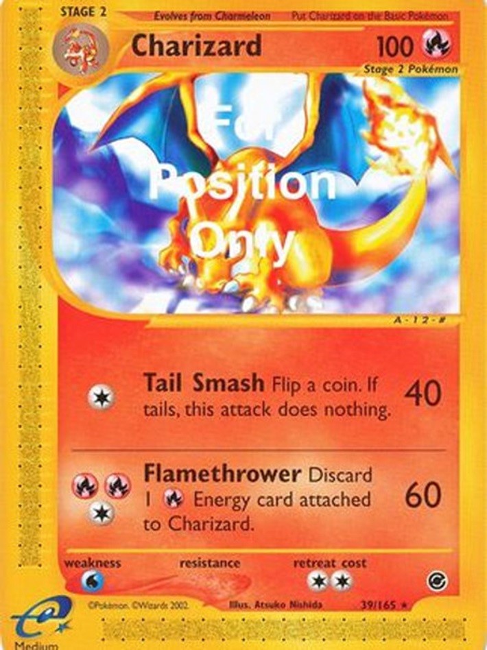2002 Expedition For Position Only Charizard Card