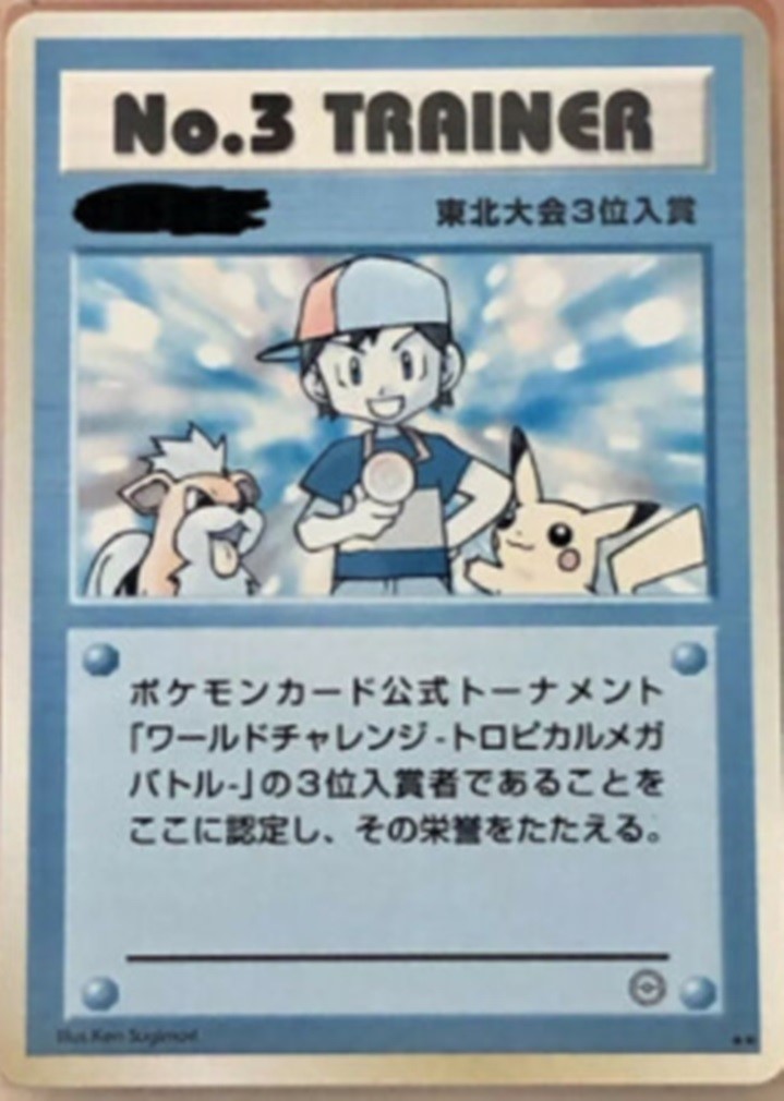 Trainer No.3 Tropical Mega Battle Trophy Card