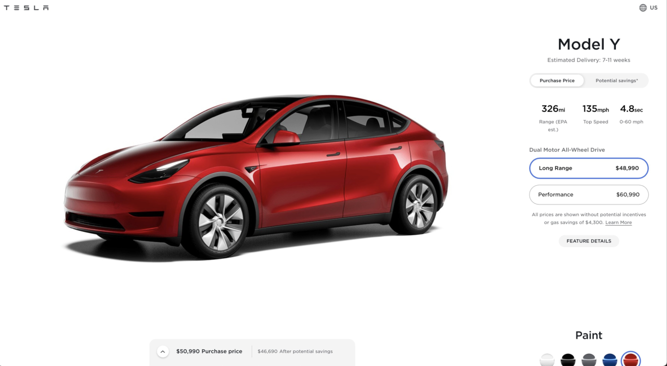Tesla ปรับกรอบเวลาจัดส่ง Model Y ล่าช้านานสุดราว 2 เดือน