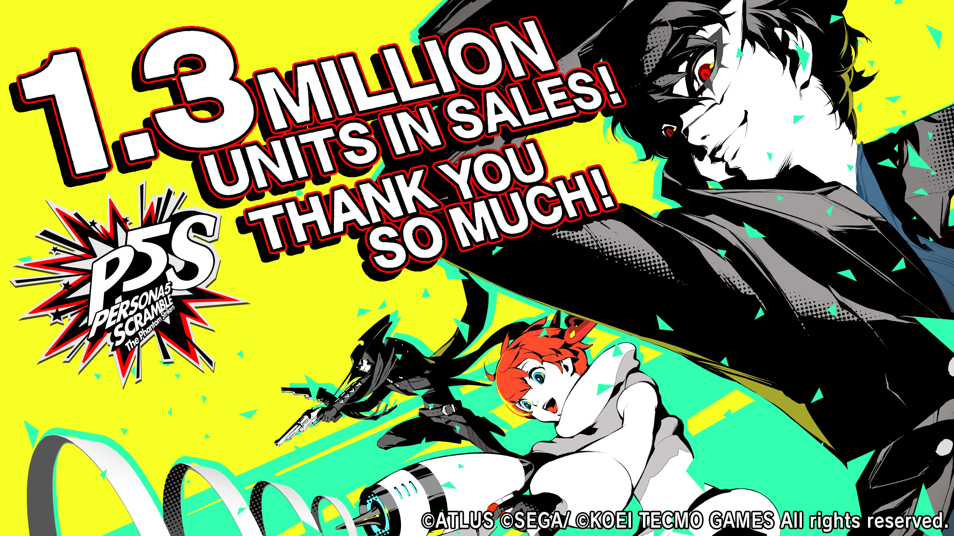 Persona 5 Strikers มียอดส่งรวมยอดขายแบบดิจิทัลทะลุ 1.3 ล้านชุดทั่วโลก