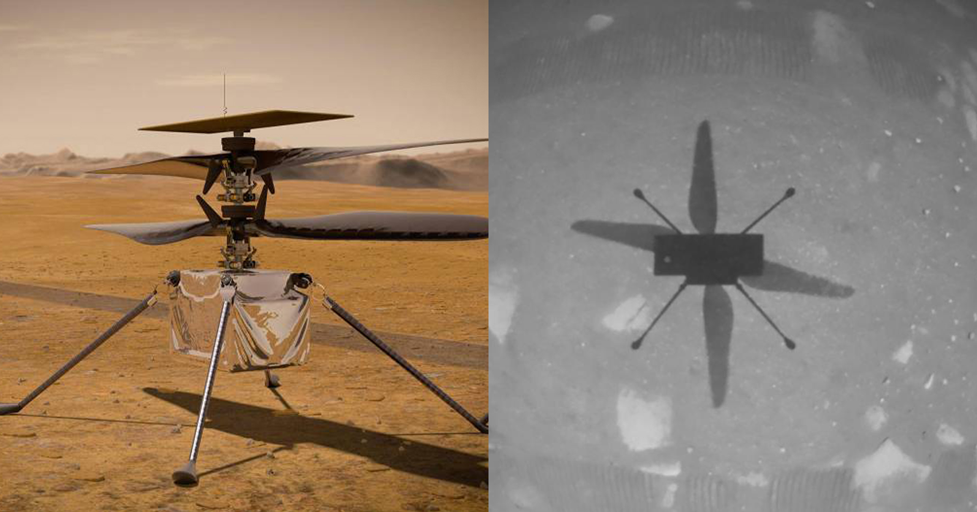 นาทีประวัติศาสตร์! NASA ประสบความสำเร็จในการบินเฮลิคอปเตอร์สำรวจดาวอังคาร