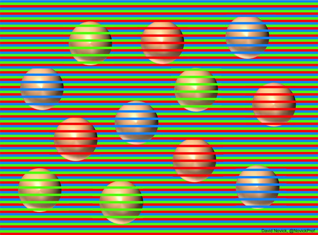 ภาพลวงตานี้หลอกให้คุณเห็นลูกบอลเป็น 3 สี ทั้งที่มันเป็น ‘สีเดียวกัน’ ทั้งหมด!