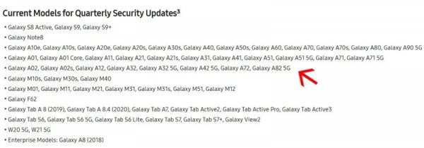 Samsung Galaxy A82 5G