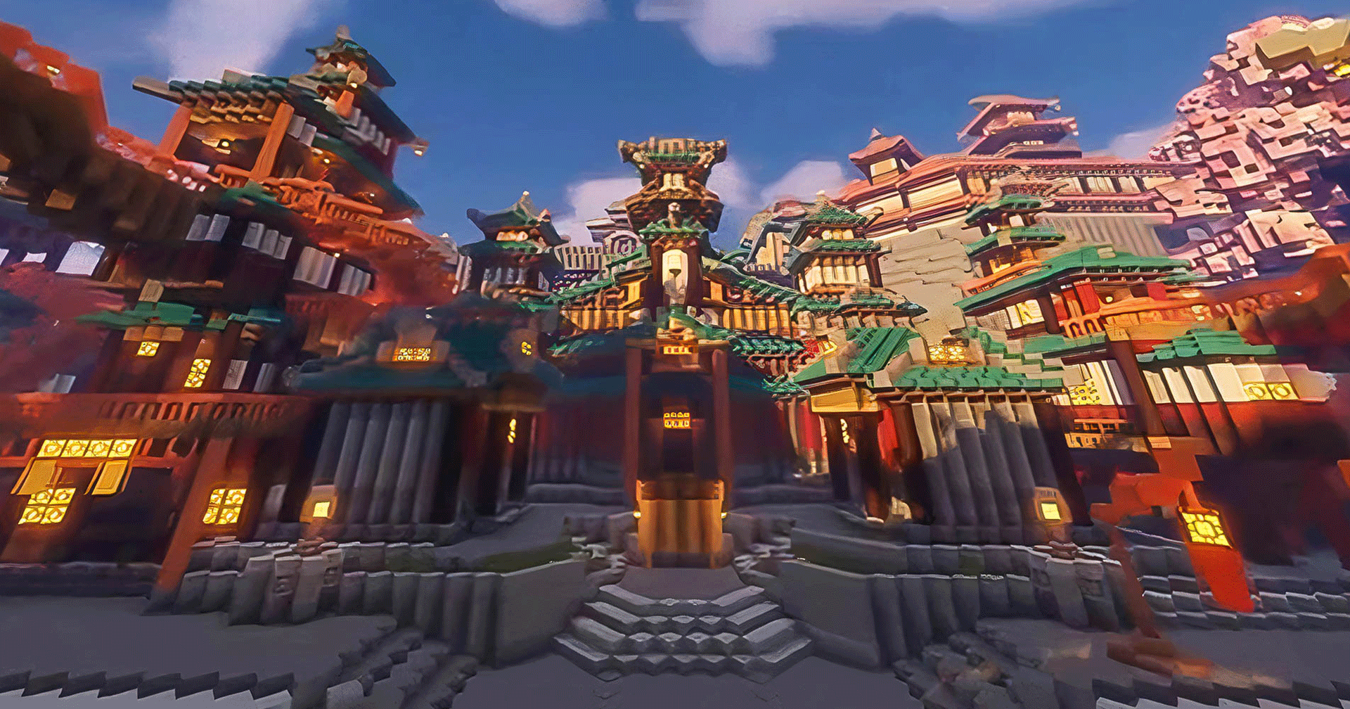 ผู้เล่น Minecraft ใช้เวลามากกว่า 300 ชม. เพื่อสร้างเมือง Liyue จาก Genshin Impact