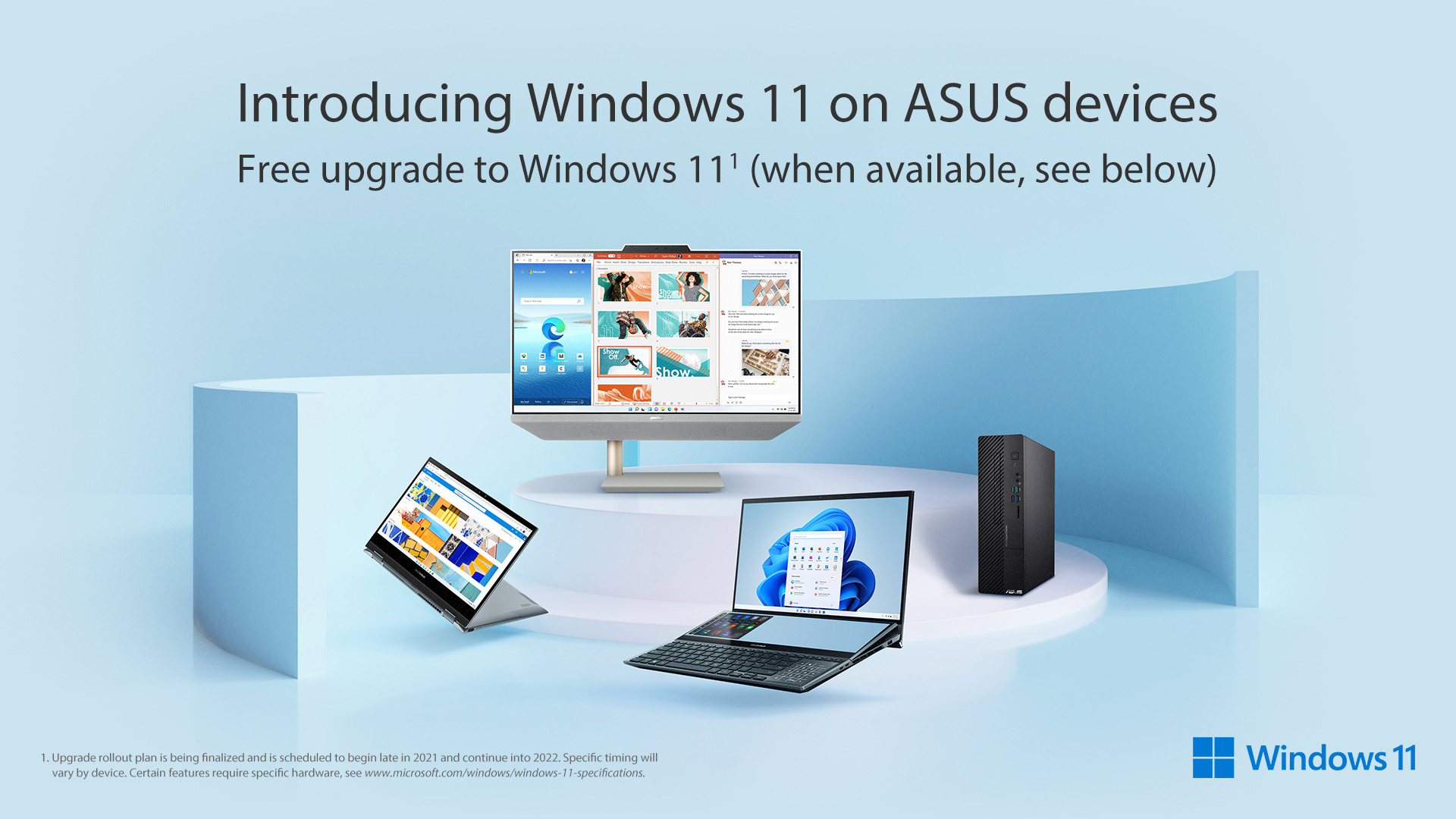ASUS จับมือ Microsoft เตรียมอัปเกรดระบบปฏิบัติการ Windows 11 ฟรีหลายรุ่น