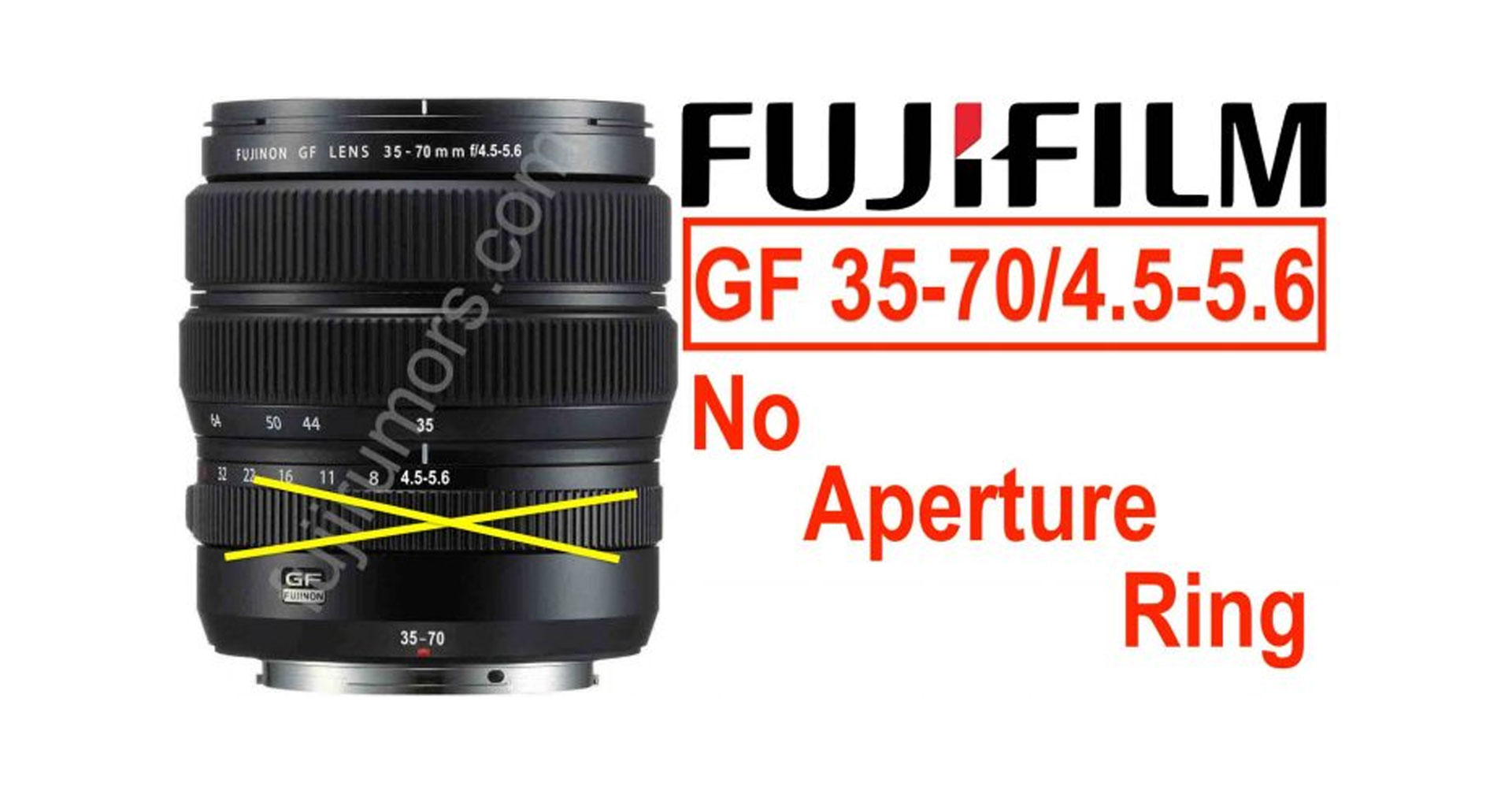 ลือ Fujinon GF 35-70mm f/4.5-5.6 จะไม่มีแหวนสำหรับปรับรูรับแสง!