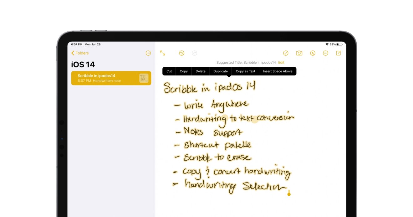 ฟีเจอร์ Scribble บน iPadOS 14 เพิ่มการรองรับภาษาใหม่อีก 5 ภาษา