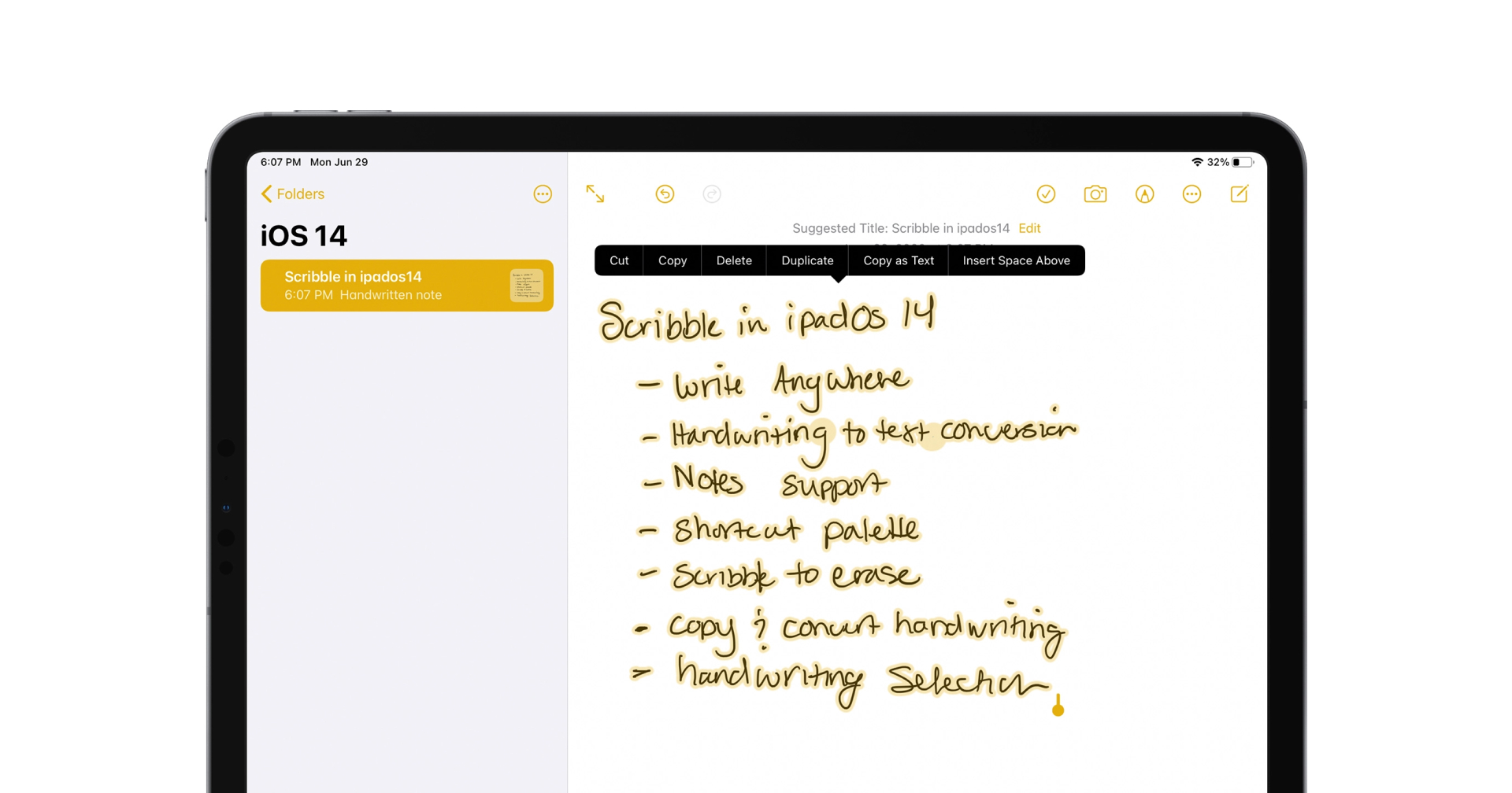 ฟีเจอร์ Scribble บน iPadOS 14 เพิ่มการรองรับภาษาใหม่อีก 5 ภาษา