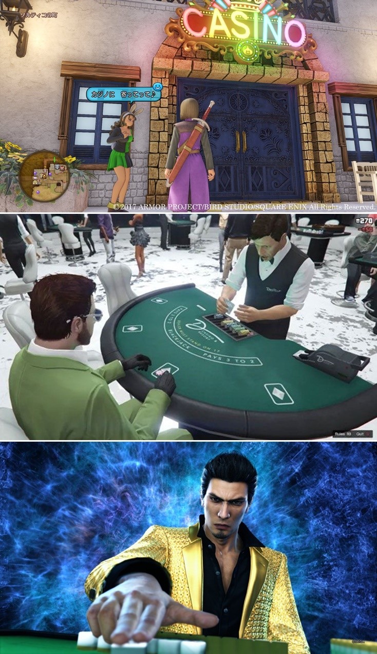 Dragon Quest
GTA 5 
 Yakuza