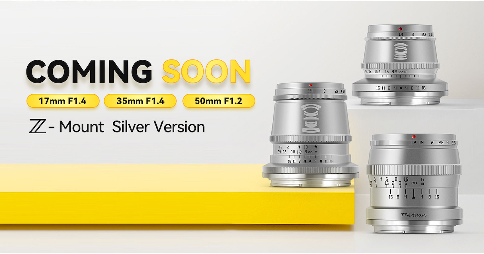 TTartisan เตรียมเปิดตัวเลนส์ APS-C ไวแสง เวอร์ชันสีเงิน 3 รุ่น เข้าคู่กับกล้อง Nikon Z fc