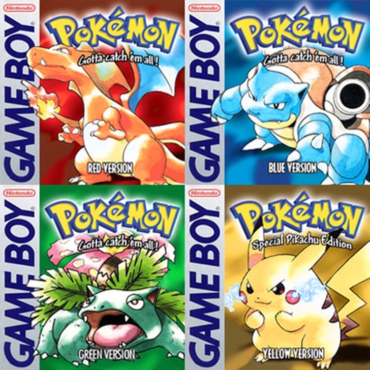 Pokemon Red Green Blue และ Yellow