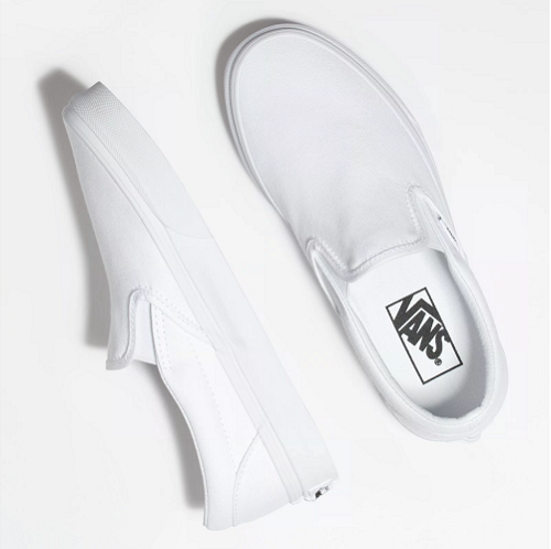 Squid Game, Vans Slip On, รองเท้าสลิปออนสีขาว