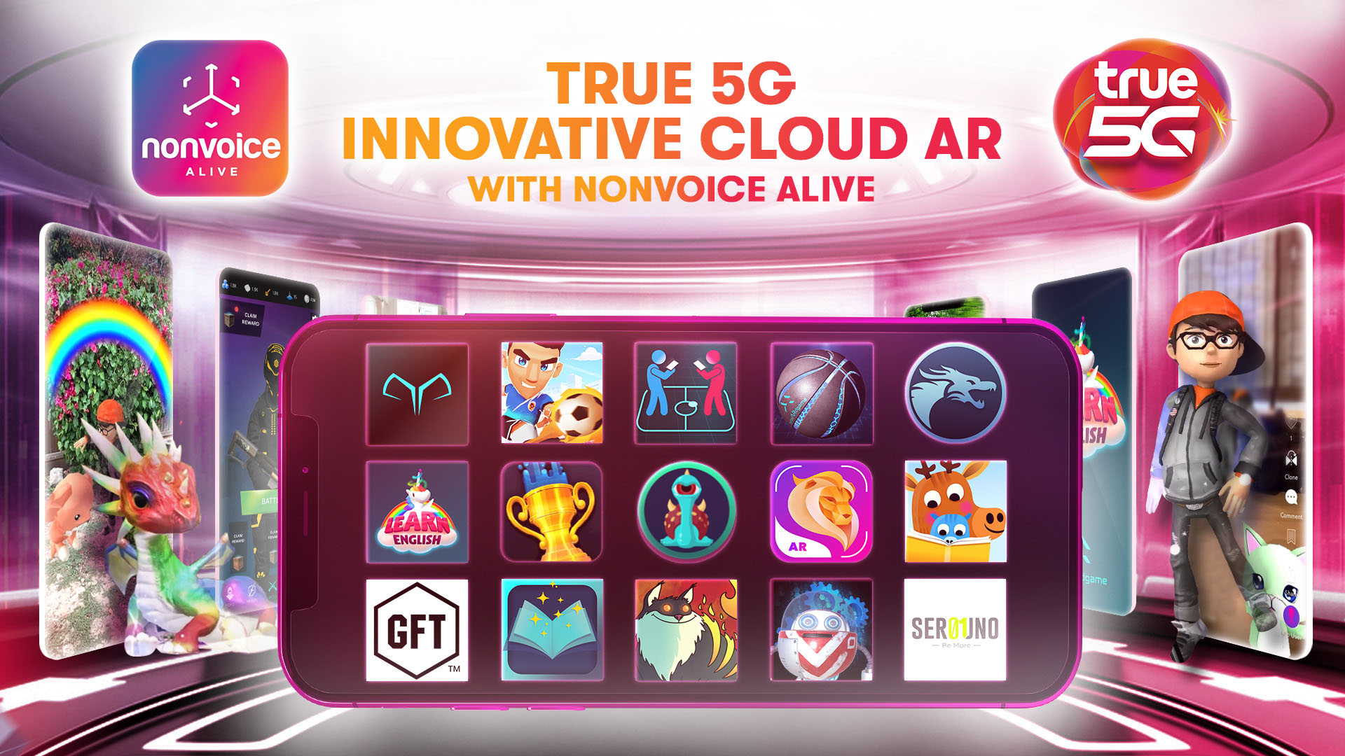 ทรู 5G ผนึกพันธมิตรระดับโลก Nonvoice Alive เปิดตัว “True 5G Innovative Cloud AR with Nonvoice Alive”