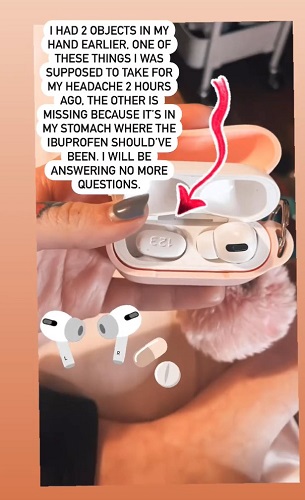 Woman swallowed AirPod