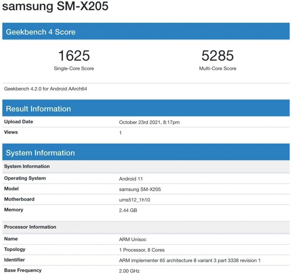 Samsung Galaxy Tab A8