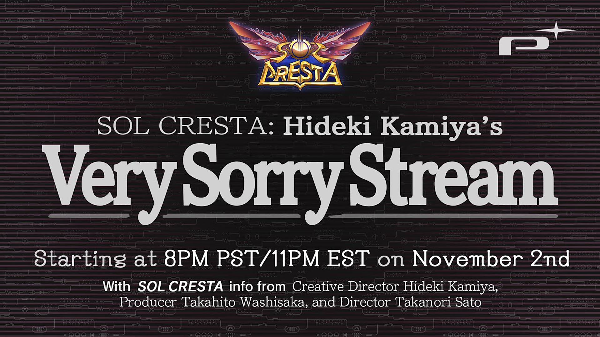 PlatinumGames เตรียมจัดงาน Sol Cresta: Hideki Kamiya’s Very Sorry Stream ในวันพรุ่งนี้