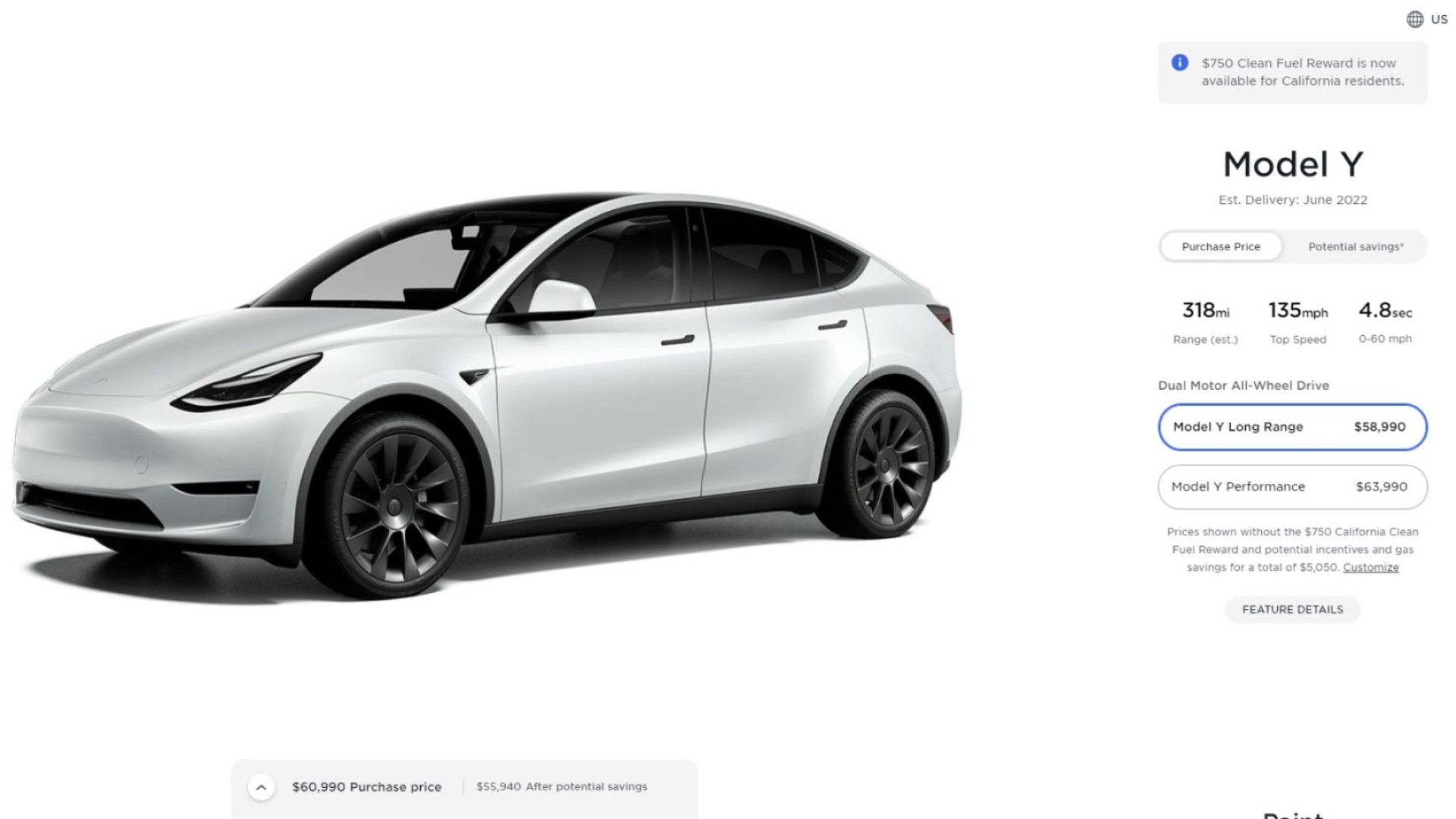 Tesla ปรับขึ้นราคารถยนต์ SUV รุ่นถูกสุด Model Y Long Range เป็น 1.93 ล้านบาท