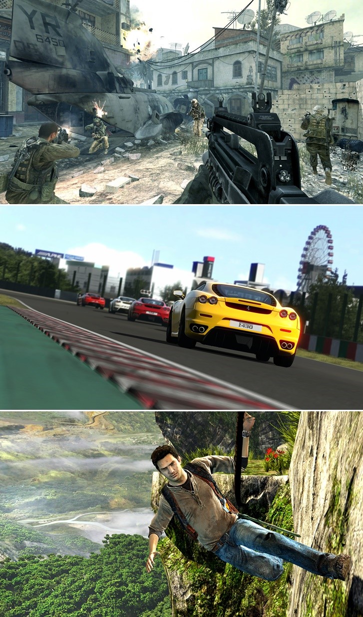 Call of Duty Modern Warfare 2
Gran Turismo 5
Uncharted 2 Among Thieves