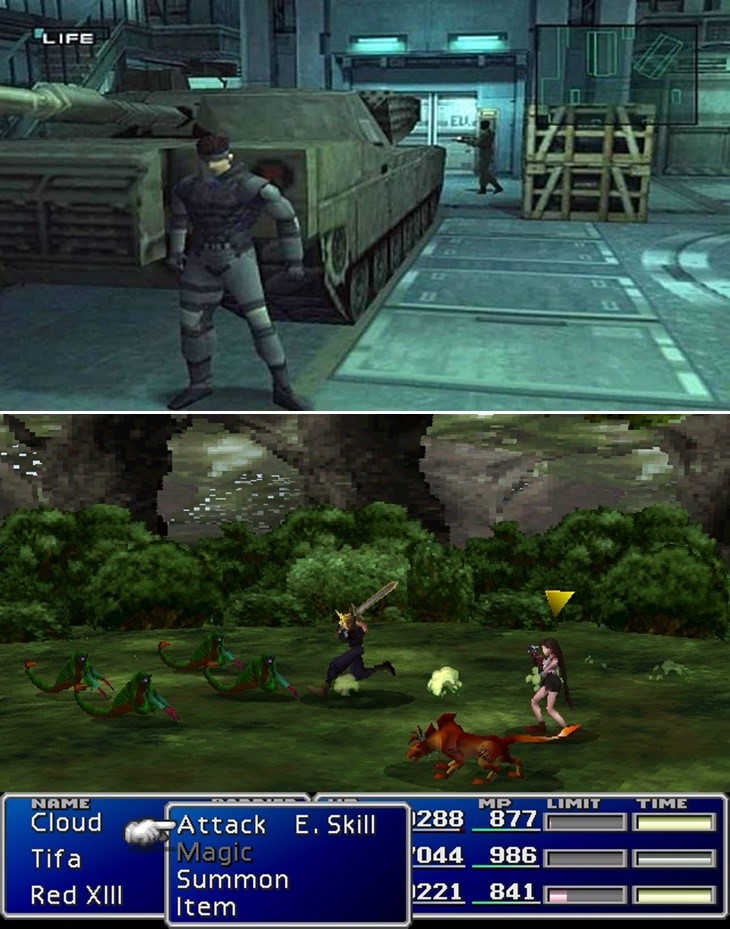 Final Fantasy 7 
Metal Gear Solid 